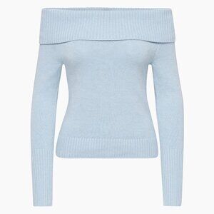 NWT Aritzia Off Shoulder Sweater Sunday Best Topaz